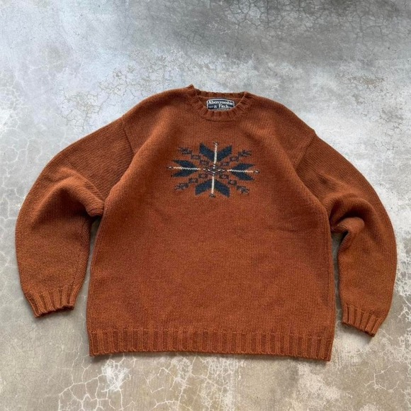 Abercrombie & Fitch Other - Vintage Y2K Abercrombie & Fitch Burnt Orange 100% wool sweater